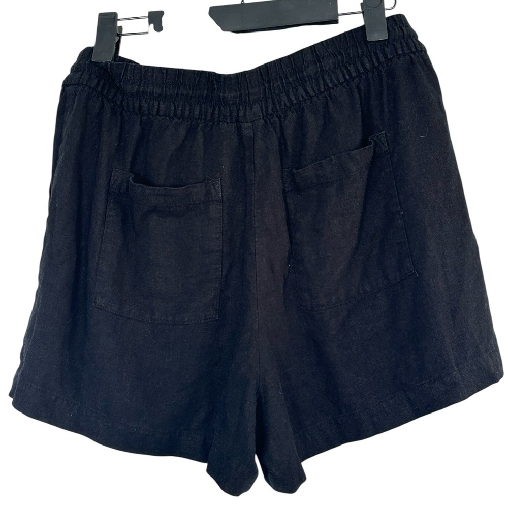 GAP Linen Blend Black Shorts Size S Drawstring Summer Classic A167 - Picture 3 of 6